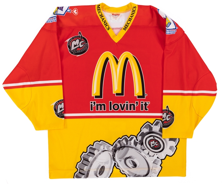 Ryan Van Buskirk’s 2005-2006 UHL Motor City Mechanics "McDonald’s" Signed Game-Issued Jersey