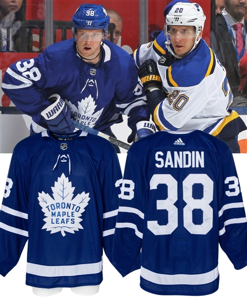 Rasmus Sandins 2019-20 Toronto Maple Leafs Game-Worn Rookie Season Jersey with Team COA - Photo-Matched!