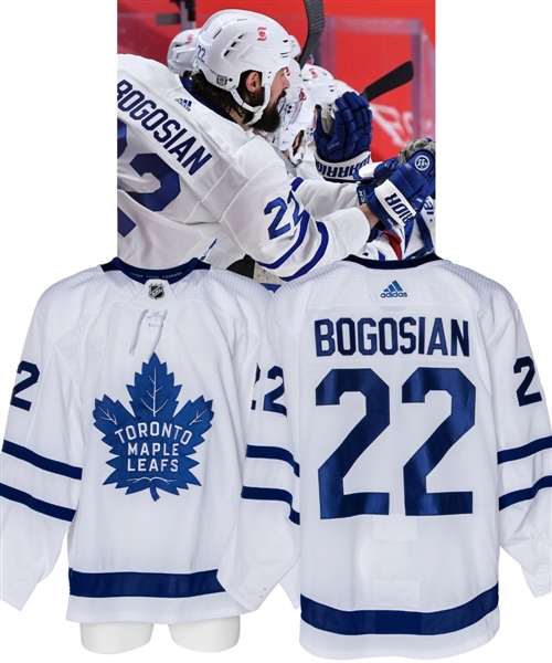 Zach Bogosian’s 2020-21 Toronto Maple Leafs Game-Worn Jersey with Team COA - Team Repairs! - Photo-Matched!