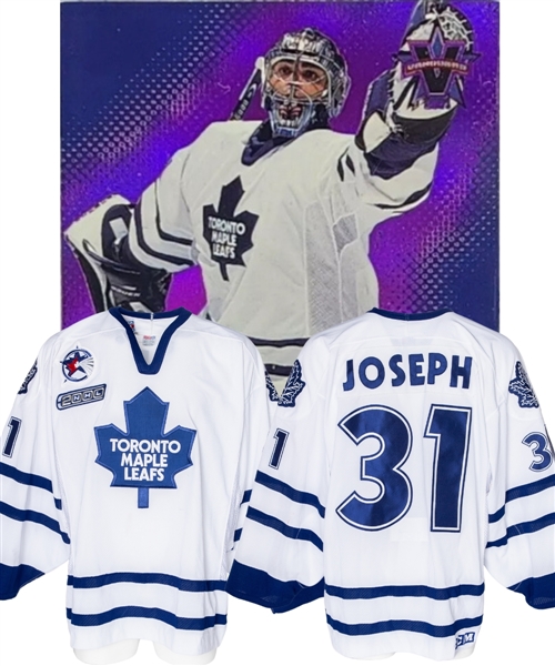 Curtis Josephs 1999-2000 Toronto Maple Leafs Game-Worn Jersey with Team LOA - NHL2000 and 2000 NHL All-Star Game Patches! - Photo-Matched!