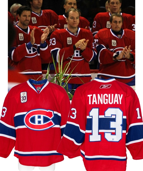 Alex Tanguays 2008-09 Montreal Canadiens "Patrick Roy Jersey Retirement Night" Game-Worn Jersey