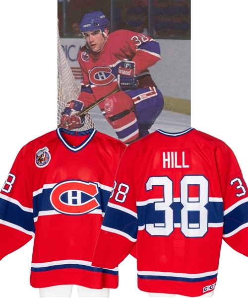 Sean Hills 1992-93 Montreal Canadiens Game-Worn Jersey - Stanley Cup Centennial Patch! - Stanley Cup Championship Season!