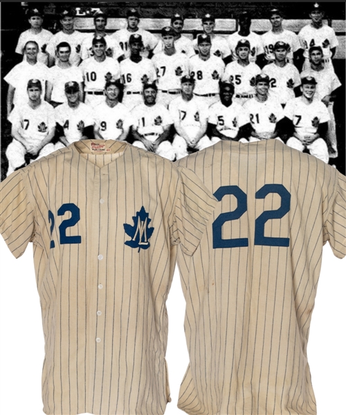 Toronto Maple Leafs Baseball Club 1955 Game-Worn Jersey and Pants Attributed to John Hetki 