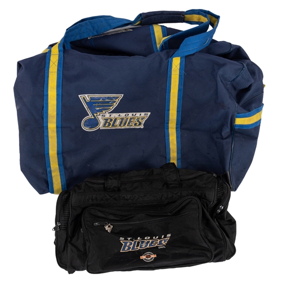 Pair of St. Louis Blues Equipment and Sports Bags