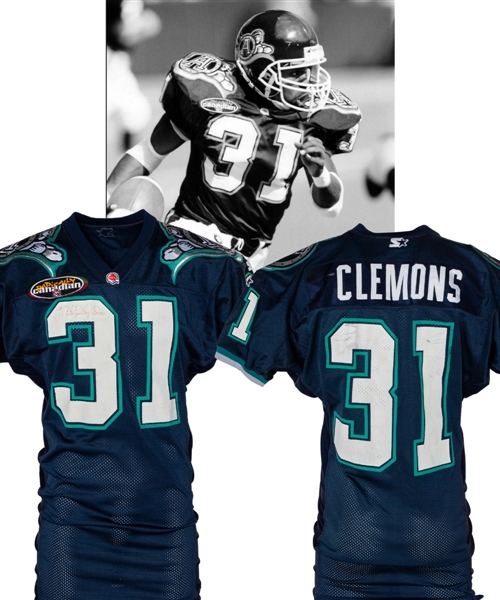 Michael "Pinball" Clemons Late-1990s Toronto Argonauts Signed Game-Worn Jersey