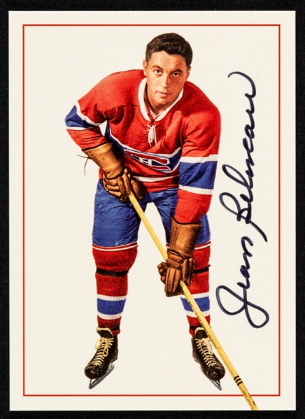 1994 Parkhurst Missing Link Autograph Hockey Card #A-5 Jean Beliveau (004/956)