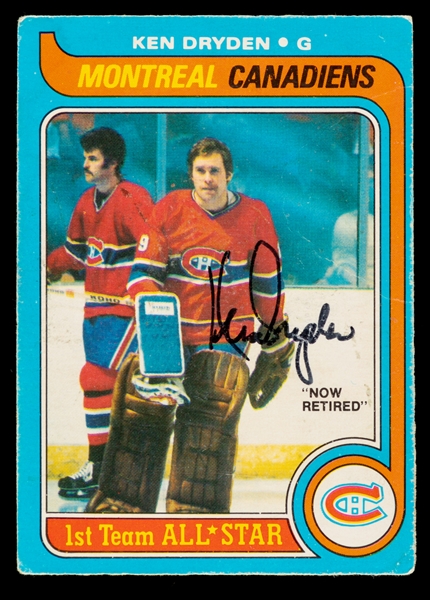 1979-80 O-Pee-Chee Signed Hockey Card #150 HOFer Ken Dryden with JSA Auction LOA 