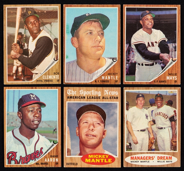 1962 Topps Baseball Complete 598-Card Set Plus Variations (6)