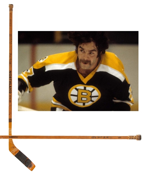 Derek Sandersons 1969-70 Boston Bruins Team-Signed Northland Custom Pro Game-Used Stick Including Orr, Esposito, Bucyk, Sanderson, Cashman and Others