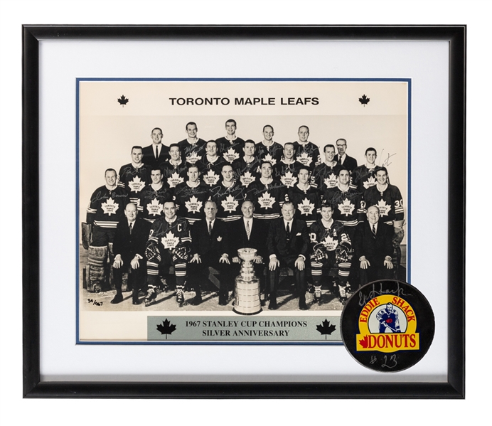 Toronto Maple Leafs 1966-67 Stanley Cup Champions 25th Anniversary Team-Signed Limited-Edition Framed Photograph #34/967 with COA (26 1/2" x 22 1/2")