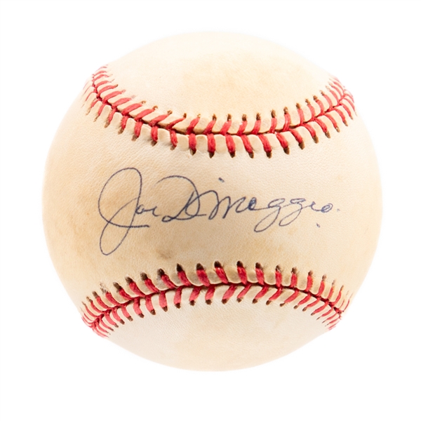 Deceased HOFer Joe DiMaggio Single-Signed Baseball with JSA Auction LOA