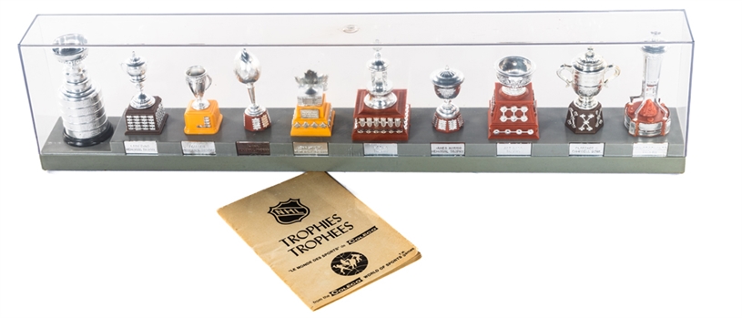 1970s Coleco Hockey Game Miniature Trophy Display with Booklet 