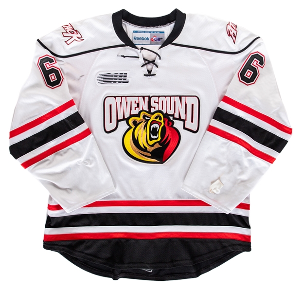 Brayden Rose’s 2013-14 OHL Owen Sound Attack Game-Worn Jersey with Team LOA