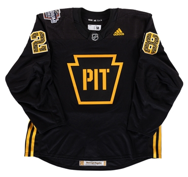 Marcus Pettersson’s 2018-19 Pittsburgh Penguins 2019 Stadium Series Warm-Up Worn Jersey with Team LOA - 2019 Stadium Series Philadelphia Patch!