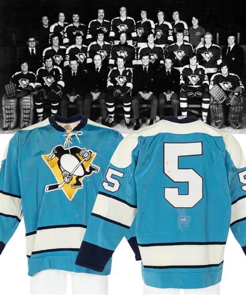 Bryan Watsons 1971-72 Pittsburgh Penguins Game-Worn Jersey with MeiGray LOA and COR 