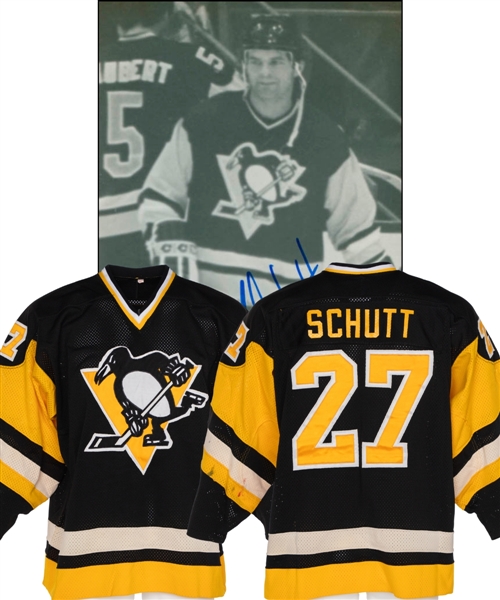 Rod Schutts 1982-83 Pittsburgh Penguins Game-Worn Jersey with LOA 