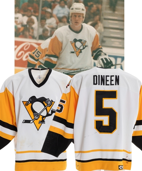 Gord Dineens 1989-90 Pittsburgh Penguins Game-Worn Jersey - 1990 NHL All-Star Game Patch!