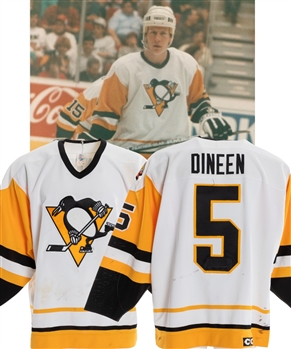 Gord Dineens 1989-90 Pittsburgh Penguins Game-Worn Jersey - 1990 NHL All-Star Game Patch!