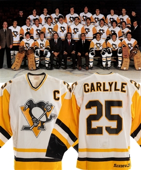 Randy Carlyles 1980-81 Pittsburgh Penguins Game-Worn Captains Jersey 