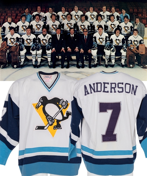 Russ Andersons 1978-79 Pittsburgh Penguins Game-Worn Jersey with LOA 