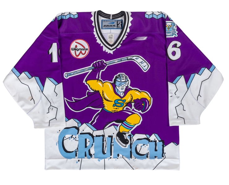 Peter Schaefers 1998-99 AHL Syracuse Crunch Game-Worn Third Jersey with Team LOA and MeiGray COR