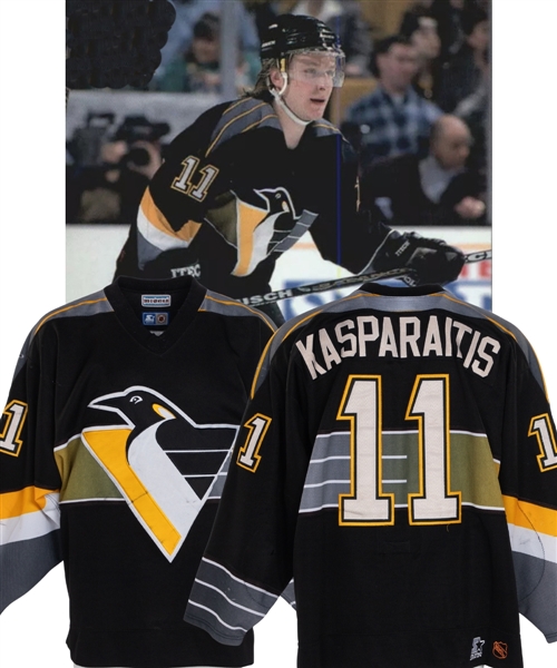 Darius Kasparaitis 1996-97 Pittsburgh Penguins Regular Season and Playoffs Game-Worn Jersey