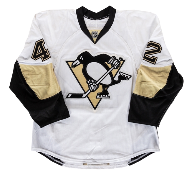 Kasperi Kapanen’s 2014-15 Pittsburgh Penguins Pre-Season Game-Worn Jersey with Team LOA - Pre-Rookie Season!