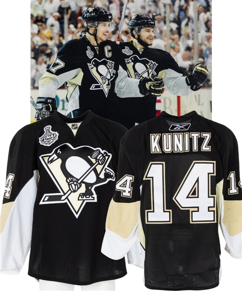 Chris Kunitzs 2008-09 Pittsburgh Penguins Stanley Cup Finals Game-Worn Jersey with Team COA - 2009 Stanley Cup Finals Patch! - Photo-Matched!