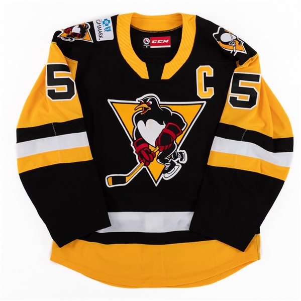 David Warsofksy’s 2019-20 AHL Wilkes-Barre Scranton Penguins Game-Worn Captains Jersey with Team LOA