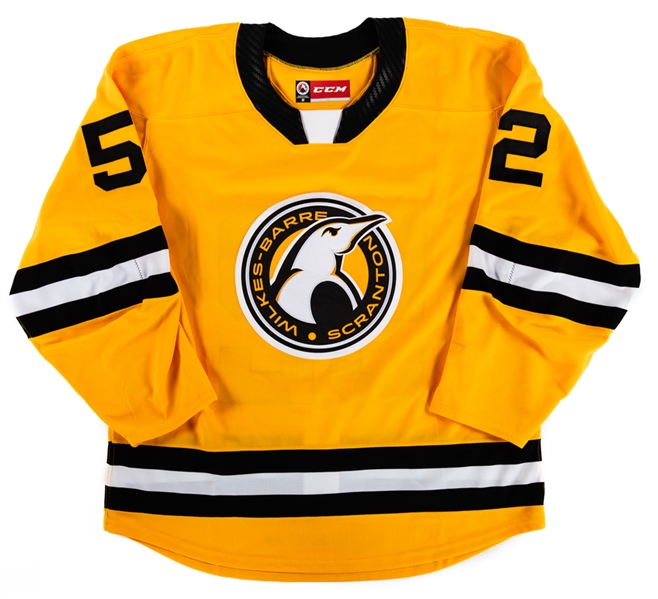 Mark Friedman’s 2021-22 AHL Wilkes-Barre Scranton Penguins Warm-Up Worn Jersey with Team LOA