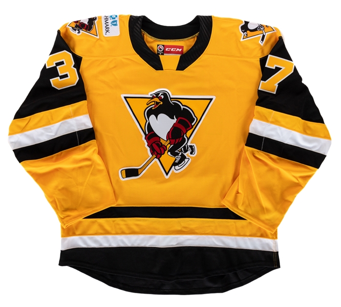 Sam Miletic’s 2019-2020 AHL Wilkes-Barre Scranton Penguins Game-Issued Jersey with Team LOA