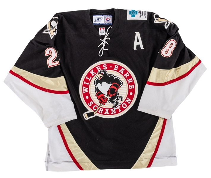 Matt Hussey’s 2005-06 AHL Wilkes-Barre Scranton Penguins Game-Worn Alternate Captains Calder Cup Playoffs Jersey with Team LOA