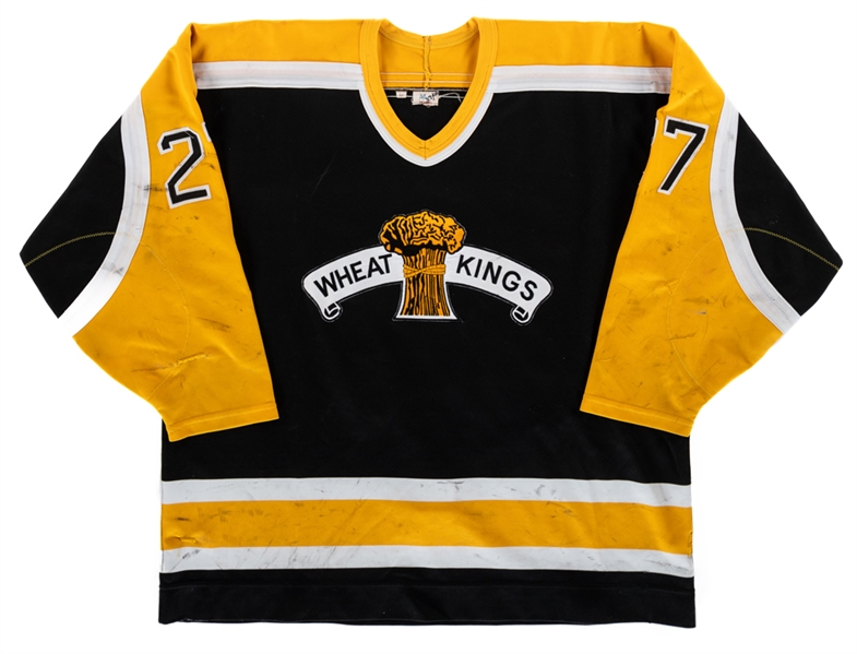 Peter Schaefer’s 1995-96 WHL Brandon Wheat Kings Game-Worn Jersey with Team LOA and MeiGray COR - Team Repairs!