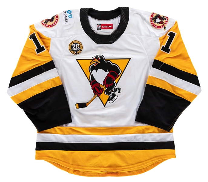 Jimmy Hayes’ 2018-2019 AHL Wilkes-Barre Scranton Penguins Game-Worn Jersey with AHL COA - 20th Anniversary Patch!