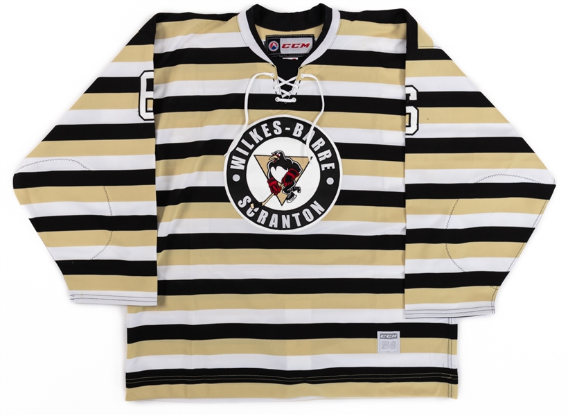 Scott Harrington’s 2014-15 AHL Wilkes-Barre Scranton Penguins "PA State Trooper" Warm-Up Worn Jersey with Team LOA