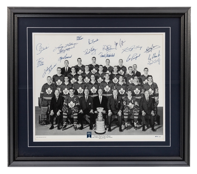 Toronto Maple Leafs 1966-67 Stanley Cup Champions "40th Anniversary Dinner" Team-Signed Limited-Edition Framed Photo (23 1/2" x 27") - From the Personal Collection of Bobby Baun with Family LOA