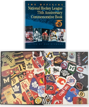 National Hockey League 75 Anniversary Commemorative Book Multi-Signed by 90+ including Deceased HOFers Howe, Beliveau, Lafleur, Mikita, Hull, Lindsay Rayner, Francis and The Rocket