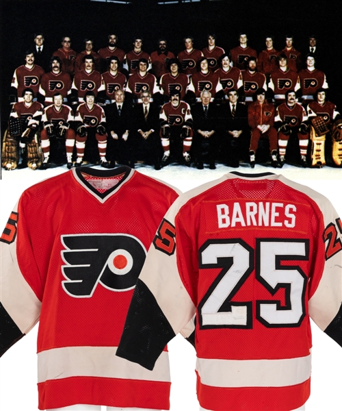 Kevin McCarthys 1978-79 and Norm Barnes 1979-80 Philadelphia Flyers Game-Worn Jersey - Photo-Matched to Both Players!