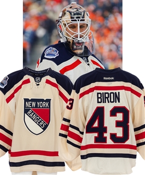 Martin Birons 2012 NHL Winter Classic New York Rangers Game-Worn 2nd Period Jersey with Steiner LOA