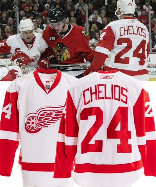 Chris Chelios 2007-08 Detroit Red Wings Game-Worn Jersey with Team COA - Stanley Cup Championship Season! - Photo-Matched!