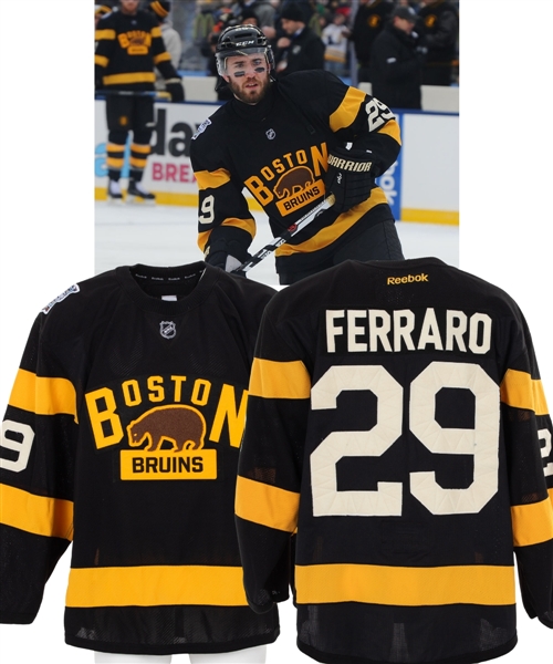 Landon Ferraros 2016 NHL Winter Classic Boston Bruins Game-Worn First Period  Jersey with MGG/NHL LOA