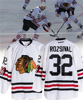 Michal Rozsivals 2015 NHL Winter Classic Chicago Blackhawks Game-Worn First Period Jersey with NHL/MeiGray LOA