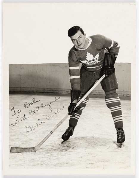 Deceased HOFer Gordie Drillon Signed Toronto Maple Leafs Photo (E. Robert Hamlyn Collection)