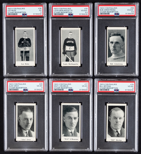 1923-24 Paulins Candy V128 (Stamp Redemption) PSA-Graded Hockey Cards (23) - 16 Cards Graded PSA 3 or Better