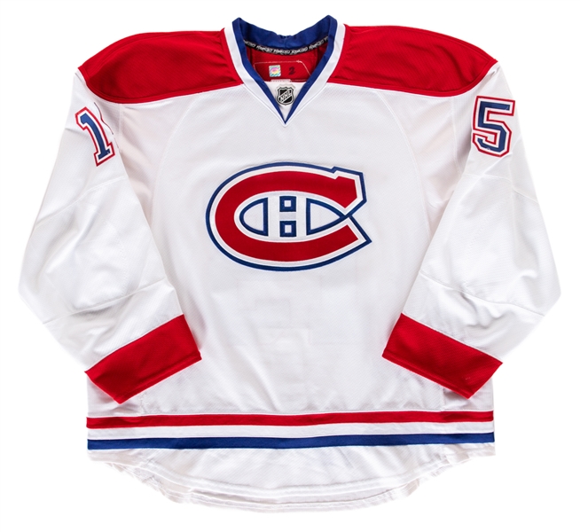 George Parros 2013-14 Montreal Canadiens Game-Worn Jersey with Team LOA - Photo-Matched!