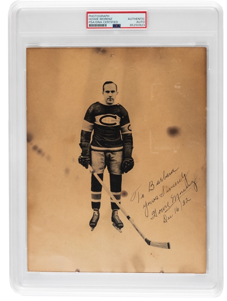 Deceased HOFer Howie Morenz 1932 Montreal Canadiens Signed Photograph (8" x 10") - PSA/DNA Certified