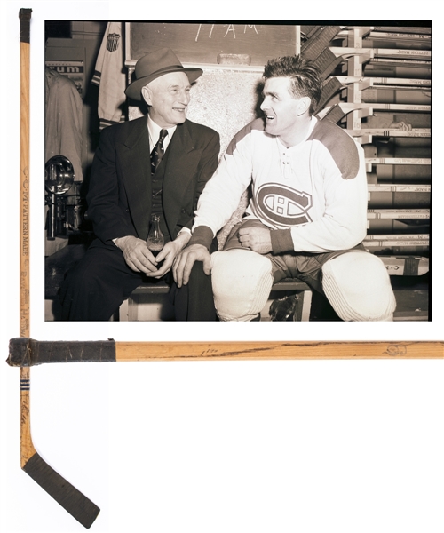 Maurice Richards Circa 1952-53 Montreal Canadiens CCM Game-Used Stick with Richard Family LOA - Originally from Rocket Richards Personal Collection!