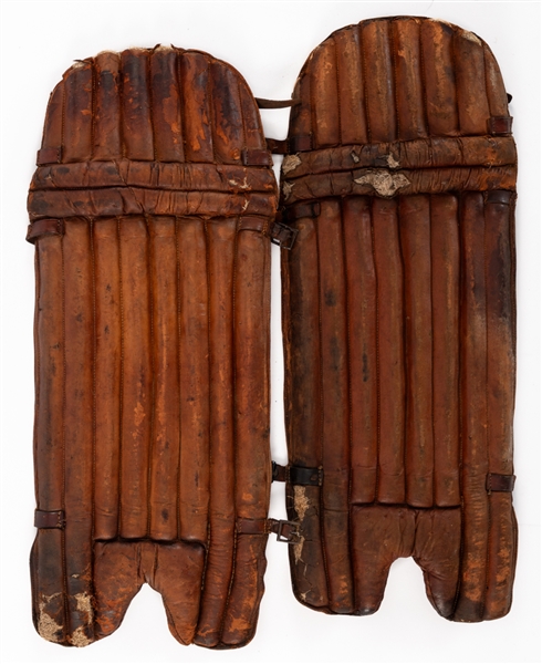 Rare Antique Circa 1910s Goalie Pads 