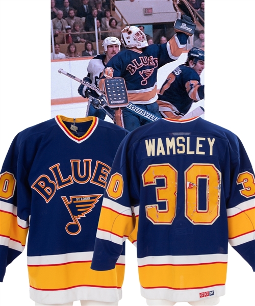 Rick Wamsleys 1986-87 St. Louis Blues Game-Worn Jersey