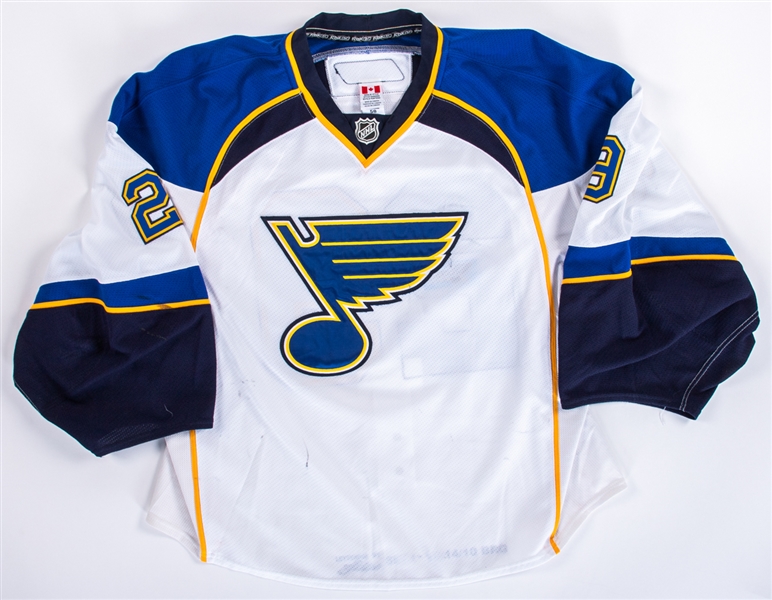 Ty Conklins 2010-11 St. Louis Blues Game-Worn Jersey - Photo-Matched!